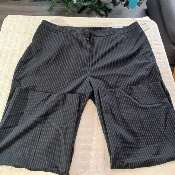 NEW WITH TAGS Catherine's Petite Pant, Size 2XWP 22/24WP Black/Charcoal Striped - Picture 2 of 6